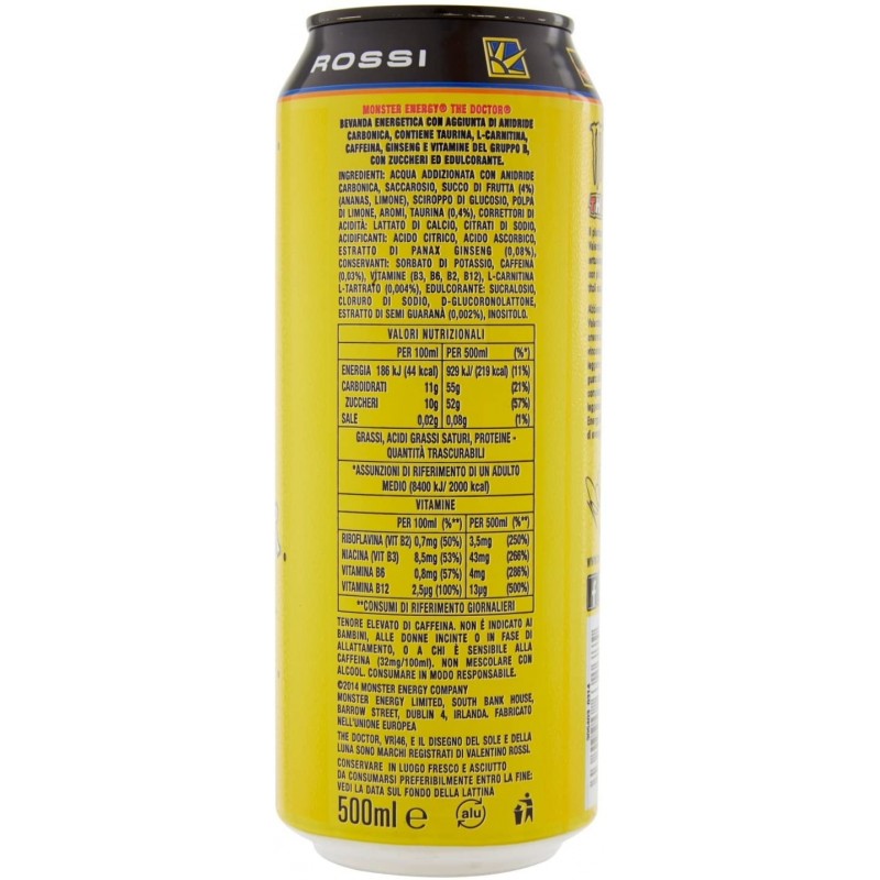 Monster Energy The Doctor VR46 Bevanda Energetica - Lattina, 500 ml 